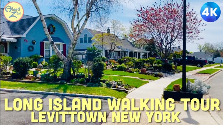 Beginners Mind – 4K Walk in Levittown Long Island New York Walking Tour NYC Sunny calming peaceful