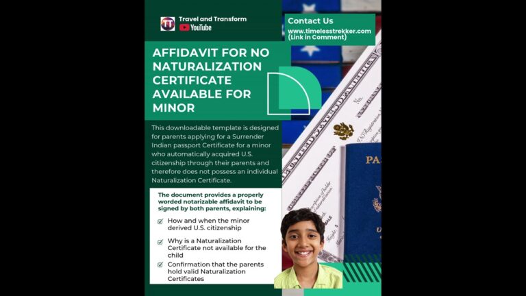 Don't get rejected: Affidavit for minor passport surrender #indianpassport #travel